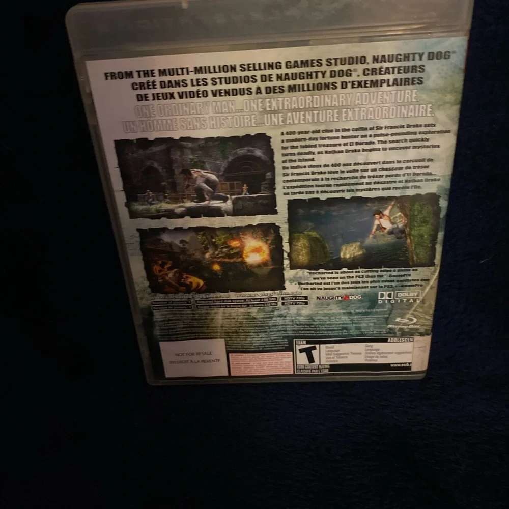 Sony PS3 Game Bundle - Ghost Recon, The Walking Dead, Uncharted (Black Cases)